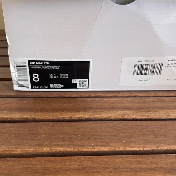 Nike Air Max 270 White and Neon Sneakers - Picture 12 of 15